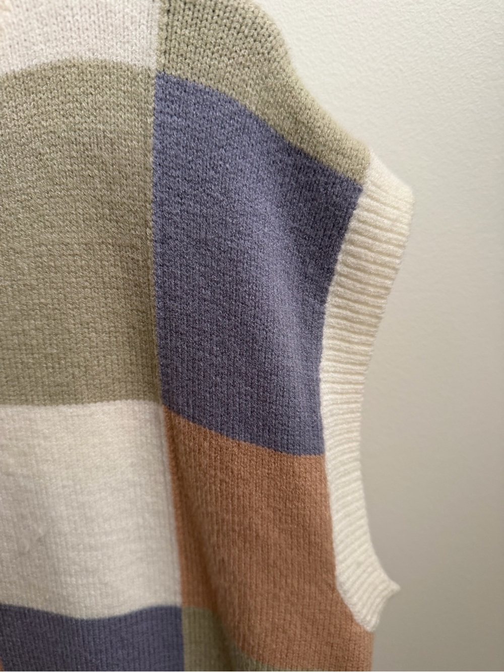 Colorful Checkered Sweater Vest